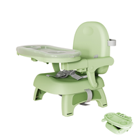 Chaise haute pliable en plastique de haute qualité pour bébé, siège rehausseur pour bébé, utilisation intérieure et extérieure, design moderne et sécurisé