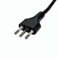 Cable de Alimentación Italiano de 3 Pines con Conexión a Tierra C13, Certificado IMQ CE VDE H05VV-F 3G, Blanco, para Monitor de Computadora, TV, Impresora, Servidor