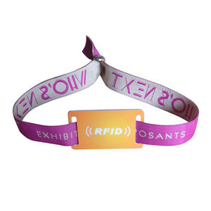 צמיד בד ארוג NFC בהתאמה אישית לתשלום ללא מזומן בפסטיבלים, 13.56 מגהרץ, צמיד ספורטיבי רך ועמיד למים, צמידי RFID - Product Image 2