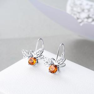 Joyería YFN, pendientes de abeja de cristal de Austria delicados de Plata de Ley 925 hipoalergénicos de alta calidad - Product Image 3