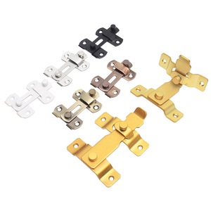 Loquet de porte en acier inoxydable noir Denite, type B, avec goupille de 198 mm, quincaillerie de sécurité pour porte coulissante, verrou à angle droit - Product Image 2