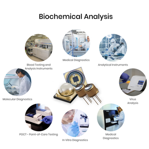 Tianhui UV LED diyotlar lamba 345nm 343nm DIP olsa delik TO39 340 ~ 350nm UV kan analizi için LED Phototherapy25-30 ° - Product Image 2