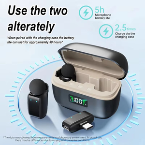 Mini không dây Lavalier <span class=keywords><strong>Microphone</strong></span> loại C kết nối không dây ve áo <span class=keywords><strong>microphone</strong></span> cho giảng dạy phỏng vấn live streaming sạc trường hợp - Product Image 5