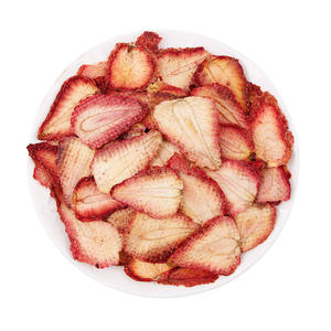 Fraises séchées en tranches sucrées en gros, paquet en vrac, riches en vitamine C, ingrédient pour thé glacé ou infusé <span class=keywords><strong>à</strong></span> froid, <span class=keywords><strong>fruits</strong></span> rouges séchés - Product Image 1