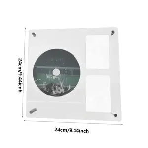定制高品质亚克力相册光盘相框9.44x9.44英寸磁性2张照片卡K-POP照片卡套