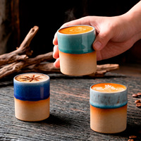 Tasses à expresso en céramique couleur unie, style minimaliste moderne, finition mate, disponibles pour la livraison directe transfrontalière