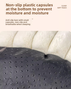 Haustierbett mit Individuellem Logo, Verdickte Ausführung, Winterwarm, Bequem, Abnehmbar, Waschbar, Einfarbiges Muster, Schwerer Plüschmatte, Katzen- und Hundebett - Product Image 4