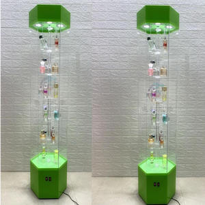 एलईडी प्रबुद्ध एक्रिलिक प्रदर्शन के मामले एक्रिलिक plinths बोतल प्रदर्शन खड़े एलईडी edgelit एक्रिलिक अलमारियों रैक - Product Image 4