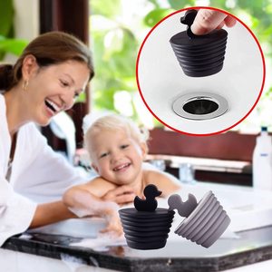 Duck Shaped Silicone Bathtub Plug Conical Spiral Design Easy Installation Bathroom <b>Drain</b> Stopper - Product Image 4