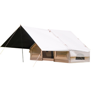 Tente de camping familiale <span class=keywords><strong>gonflable</strong></span> personnalisée en toile avec <span class=keywords><strong>auvent</strong></span> complet et véranda extensible pour le glamping en plein air - Product Image 6