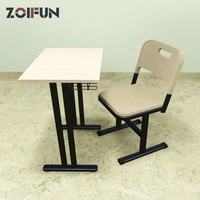 Table et chaise d'examen scolaire en bois, ensemble de bureaux et chaises pour l'école maternelle