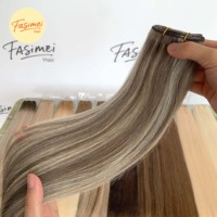Extensions de cheveux prêtes à être expédiées, double trame, 100% cheveux humains vierges bruts, couleur claire, pointes pleines