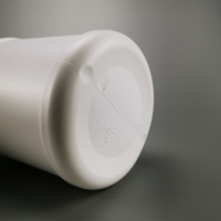 Conteneur rechargeable en plastique, 1 Litre, 2 litres, 2,5 l, 4l, bouteille blanche pour shampoing, avec capacité de 200 ml
