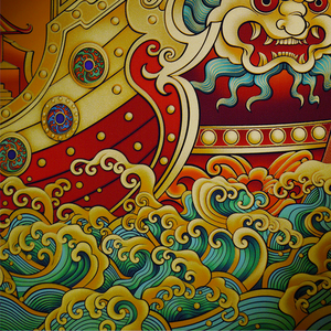 Ilustración <span class=keywords><strong>de</strong></span> un Barco <span class=keywords><strong>de</strong></span> <span class=keywords><strong>Vela</strong></span> Antiguo, Obra <span class=keywords><strong>de</strong></span> Arte en Latón con Paisaje Marino, Diseño Original con Marco <span class=keywords><strong>de</strong></span> Espiga y Tenón, Tamaños Personalizados Directo <span class=keywords><strong>de</strong></span> Fábrica - Product Image 5