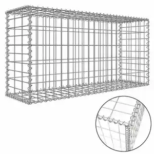 Galfan rivestito zincato 2x1x1 gabbione rete metallica canestro scatole gabbia/recinzione gabbione saldato parete del gabbione prezzo