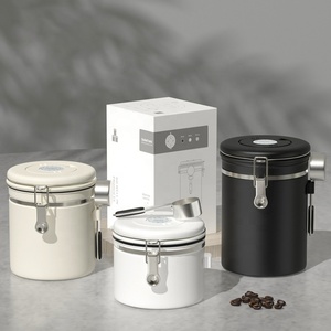 <strong>Wholesale</strong> Coffee Bean Sealed Storage Tank Vacuum Metal Round Airtight <strong>Canister</strong> Coffee Container - Product Image 6