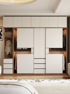 <span class=keywords><strong>Armadio</strong></span> Modulare Personalizzato per Tutta la Casa con <span class=keywords><strong>Ante</strong></span> <span class=keywords><strong>Scorrevoli</strong></span> e Specchio, Design Moderno e Minimalista con Vanità - Product Image 1