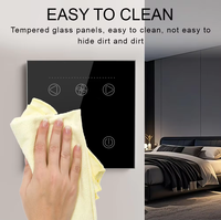 Interrupteur mural intelligent Tuya WiFi pour ventilateur de plafond et éclairage, en PC durable, 2 gangs, réglage de la vitesse variée, télécommande mobile, interrupteurs à écran tactile