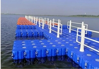 Plateforme flottante en HDPE de haute qualité, durable, stable, protection UV, imperméable, couleur personnalisée, 500x500x400mm, pour bateaux