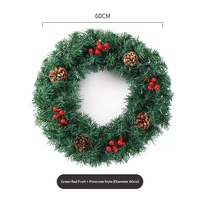 Couronnes et plantes décoratives en plastique pour fêtes, très demandées, pour Noël et Thanksgiving, idéales pour la décoration de porte