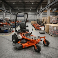 Tondeuse autoportée professionnelle de 62 pouces à moteur 4 temps de qualité industrielle, alimentée par batterie, puissance de 15 kW, vitesse maximale de 10 MPH, lames haute performance pour grandes surfaces