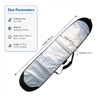 Sac de planche de surf BSCI, imperméable, protection UV, réfléchissant, housse de rangement pour planche de surf, sac de transport pour planche de surf pour le surf en plein air