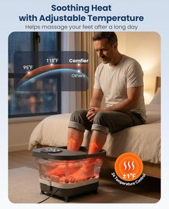 Massaggiatore Elettrico per Piedi con Calore, Massaggio Automatico Rotante, Temperatura Regolabile, Spray d'Acqua a 180°, Grande Dimensione - Product Image 3