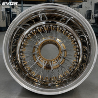 Roues à rayons EVOR 13x7/14x7, modèle personnalisé, pneu à flanc blanc, jantes en acier Lowider 13 pouces