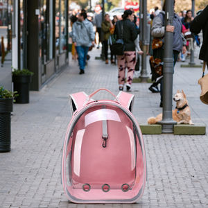 फैशन कैनवास मेष कुत्ते बैकपैक जिपर ठोस पर्यावरण अनुकूल डिजाइन सुनिश्चित करता है कि अच्छा हवा परिसंचरण गर्म धब्बे (15 किलो) को रोकता है - Product Image 4