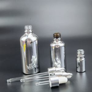 Flacon compte-gouttes en verre pour huile essentielle et sérum, plaqué or et argent, avec bouchon panier, 5ml, 10ml, 15ml, 30ml, 50ml, 60ml, 100ml - Product Image 6