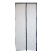 Moustiquaire magnétique moderne en polyester, sans perçage, pour l'été, rideau de porte renforcé, durable, lavable, à fermeture automatique