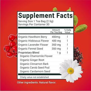 Té Herbal Equilibrante para el Alivio del Estrés, Apoyo para la Presión Arterial, Té Relajante <span class=keywords><strong>y</strong></span> Calmante para el Estrés <span class=keywords><strong>y</strong></span> la <span class=keywords><strong>Ansiedad</strong></span>, Bienestar Diario, Saludable - Product Image 3