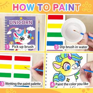 24 Libri da Colorare ad Acqua per Bambini, Regali per Feste, 3-5 Anni, <span class=keywords><strong>Carta</strong></span> Termica Mini in Blocco, per Bambini 4-8 Anni, Maschi e Femmine - Product Image 3