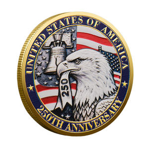 アメリカ建国250周年記念コイン 金メッキ カラー印刷 コレクション用メタルアートコイン フェスティバルギフト 高浮き彫り3D - Product Image 3