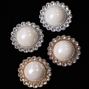 Tweed estilo DIY hecho a mano accesorios para el cabello tocado materiales diamante incrustado marfil <span class=keywords><strong>pisos</strong></span> aleación joyería hallazgos componentes - Product Image 1