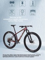Vélo de montagne tout-terrain MCELO en fibre de carbone XC EVO SRAM avec transmission à disque à pression d'huile, 12 vitesses, roues de 29 pouces