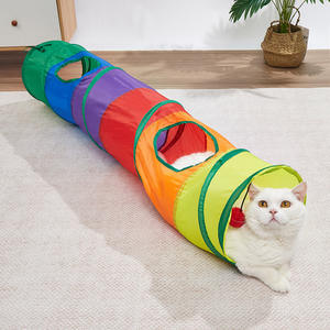 Túnel para Gatos Transfronterizo, Túnel Arcoíris para Gatos, Juguete Plegable Interactivo para Autoentretenimiento, Sin Dolor - Product Image 1