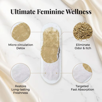 Protège-slips jetables ultra-fins sans ailettes en coton biologique avec couche supérieure aux herbes naturelles de lotus des neiges pour l'hygiène intime, anti-démangeaisons et flux abondant