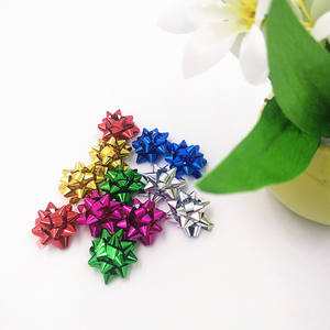 Dekorasi bunga bintang berwarna metalik 1/2/3 inci dekorasi Natal 5cm bunga perekat diri untuk penggunaan pernikahan - Product Image 3