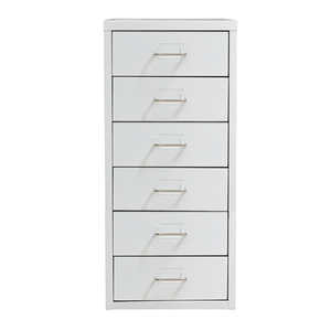 10-<b>Drawer</b> Lockable Metal Office <b>File</b> Cabinet | Fireproof Mobile Storage Cabinet with Wheels | Modern Space-Saving Filing Cabinet - Product Image 1