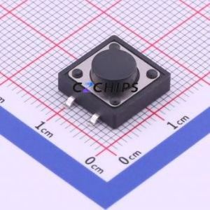 UK-B0262-G5.5-250 Tactile Switch SMD-4P,12x12mm Switch Single Pole Single Throw Round Button 2.5N Vertical Mount - Product Image 1