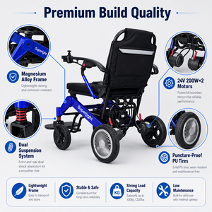 <span class=keywords><strong>Fauteuil</strong></span> <span class=keywords><strong>roulant</strong></span> électrique pliable portable <span class=keywords><strong>tout</strong></span>-<span class=keywords><strong>terrain</strong></span> léger pour personnes âgées et handicapées - Product Image 2