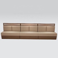 Ensemble de table et chaises de style moderne en bois massif pour café, banquette demi-cercle, mobilier commercial en cuir pour salon, restaurants