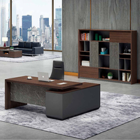Meubles de bureau de direction modernes et luxueux en forme de L, ensemble de table de direction, bureau de direction