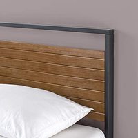 Cadre de lit moderne en métal capitonné avec demi-tête de lit et lattes en bois pour hôtels et chambres