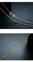 AU750 solide 18K or blanc or Rose or goutte d'eau facettes Laser perle ronde collier de perles pour femmes bijoux