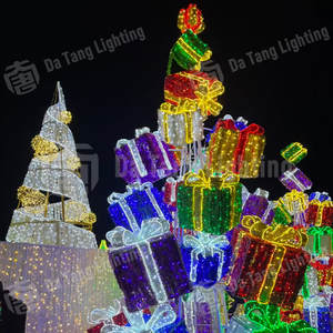 <b>Large</b> 3D <b>Gift</b> <b>Box</b> LED Decorative Light IP65 Waterproof for Indoor Outdoor Commercial Display - Product Image 3