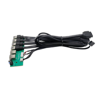 Adaptador de Cable para Panel Frontal de PC, Personalizable y Duradero, con Doble USB 2.0 + 4 Puertos USB 3.0, Conexión LED para Disco Duro, para Computadoras de Escritorio - En Stock