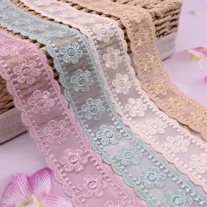 Customize colorful water soluble lace embroidery lace trimming for wedding dress curtain garment accessory