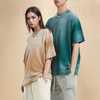 T-shirt personnalisé vintage en coton délavé, style streetwear, t-shirts unis pour hommes, OEM, teinture jet, t-shirt oversize pour hommes